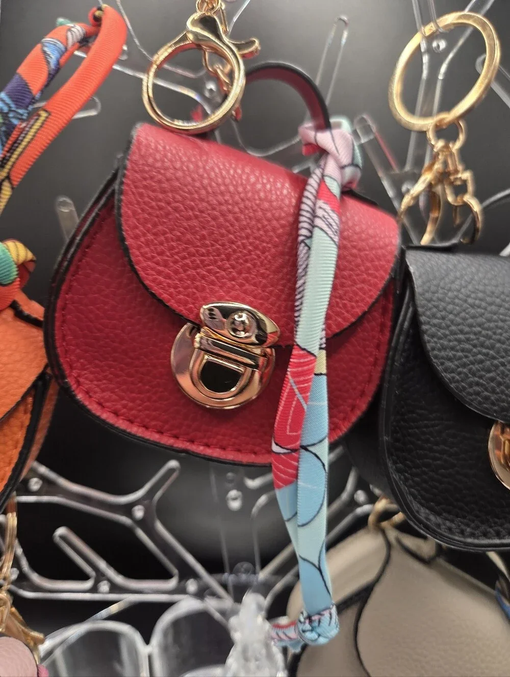 New Mini Saddle Bag Purse Charms / Keychains